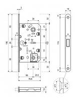 DF Врезные механизм замки для дверей CLASS MAGNET 410 WC AB