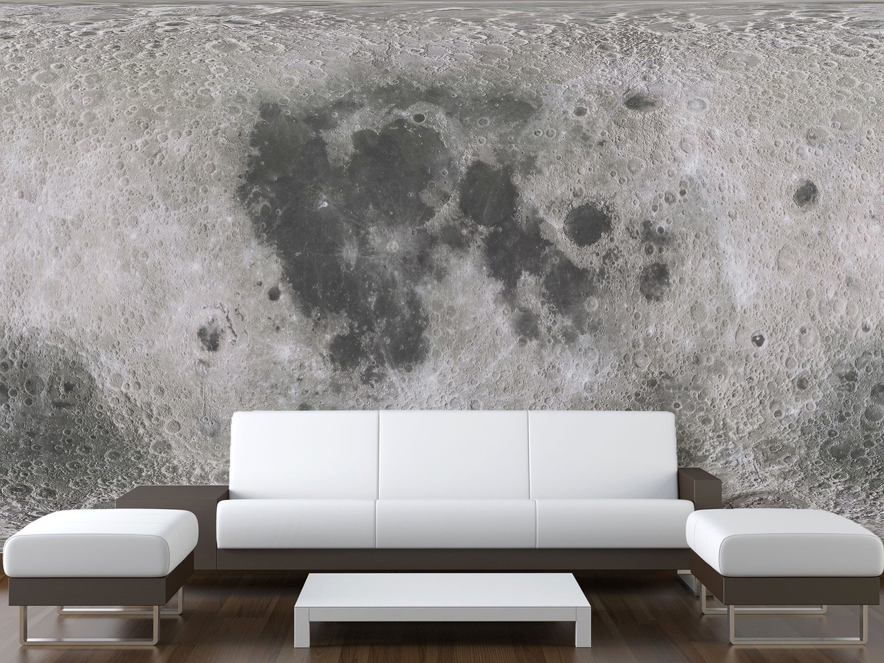 Фотошпалери 3д на стіну флізелінові фото шпалери у спальню, кухню, зал "Поверхня місяця", фото 1