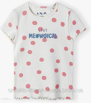 Футболка для дівчинки в горошок, 92, фото 1