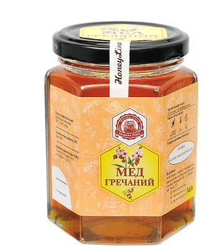 Мед натуральний гречаний 340г