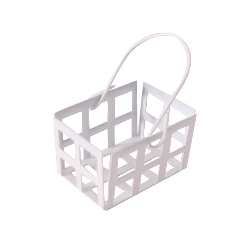 1:12 Мініатюра кошик для зберігання з ручкою 3*1.2*2.5 см Білий, фото 1