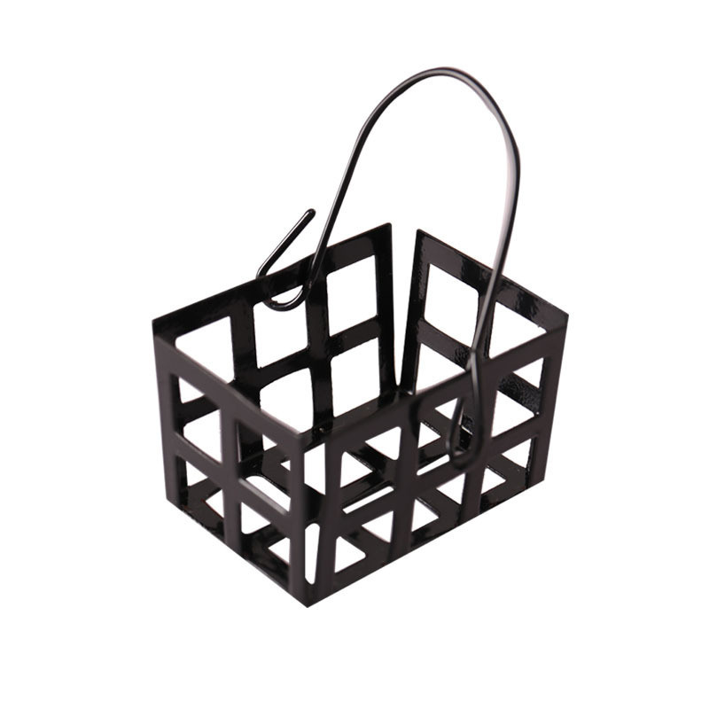 1:12 Мініатюра кошик для зберігання з ручкою 3*1.2*2.5 см Чорна, фото 1