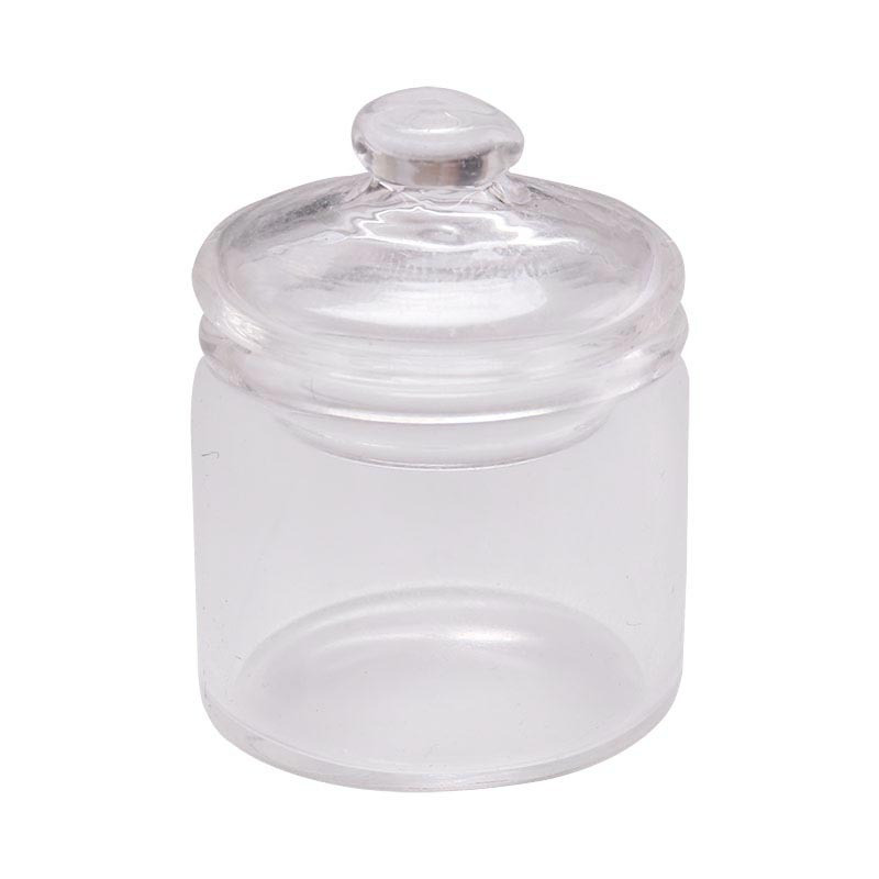 Мініатюра скляна баночка 2.5 см Прозора, фото 1