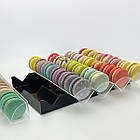 Підставка для макарунів, вітрина для десертів на 5 комірок по 30см, горизонтальна, чорна, фото 2