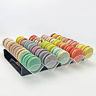 Підставка для макарунів, вітрина для десертів на 5 комірок по 30см, горизонтальна, чорна, фото 3