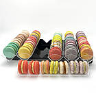 Підставка для макарунів на 6 комірок по 30см, горизонтальна вітрина для солодощів, чорна, фото 3