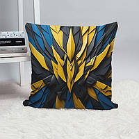 Декоративная подушка iPuff «Украинский орнамент 3d перо арт», 45х45 см, плюш, с печатью с обеих сторон