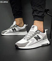 Мужские кроссовки New Balance (світло сірі)|Кроссовки повседневные мужские весна осень