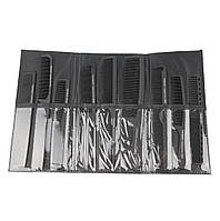 Набор профессиональных расчесок в чехле Toni & Guy Hair Combs, 9 шт (YB-9Combs)