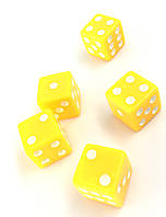Игральные кубики D6 непрозрачные Желтый