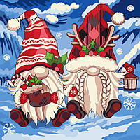 Картина за номерами новогодняя Рождественские гноми 40х40 см АРТ-КРАФТ (12019-AC)