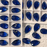 Swaro Пришивные стразы 10,5*18мм, форма-Drop, цвет Dark Blue