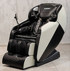 Масажне розкладне крісло з масажними техніками XZERO X12 SL Black&White масажні крісла для дому офісу