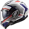 МОТОШОЛОМ МОДУЛЯР LS2 FF900 VALIANT II REVO КОЛІР WHITE RED BLUE, фото 3