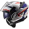 МОТОШОЛОМ МОДУЛЯР LS2 FF900 VALIANT II REVO КОЛІР WHITE RED BLUE, фото 4