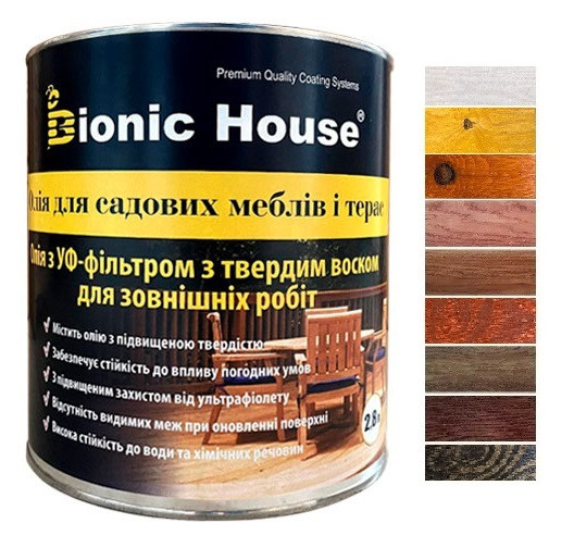 Олія для дерев'яних садових меблів "Bionic House" 2,8 л