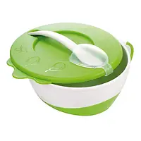 Набор для кормления тарелка с зеленой ложкой Canpol Babies (5901691813113)