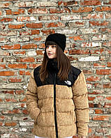 Зимний Пуховик The North Face Beige куртка зе норд фейс