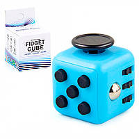 Кубик антистресс Fidget Cube голубой c черным