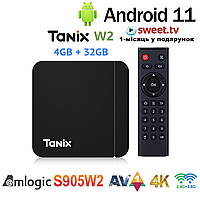 TV-Приставка Tanix W2 4/32GB W2 Amlogic S905W2 (Android Smart TV BOX, Андроид Смарт ТВ Приставка, АндроїдТБ)