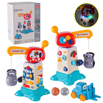 Ігровий центр Вантажопідйомний кран (світло, звук, машинка, 4 ігрові камені, тріскачка, англійська озвучка) 2158