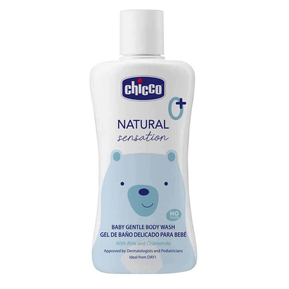 Ніжний гель для купання з алое та ромашкою Chicco Natural Sensation "Без сліз", 200 мл