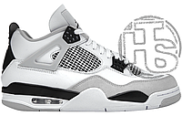 Мужские кроссовки Air Jordan 4 White Grey Black ALL07781