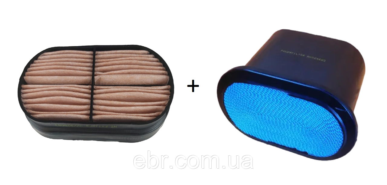 32/925682 + 32/925683 Комплект повітряних фільтрів на JCB 3CX, 4CX DIESELMAX, фото 1