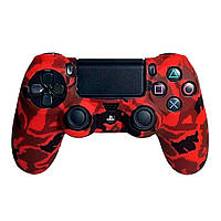 Чехол на геймпад Silicone Case для Sony PS4 DualShock (Red Camouflage) [71176]