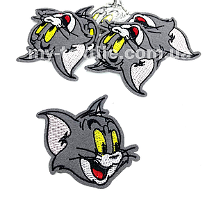 Аплікація пришивна вишита 7*7 см кіт Том