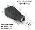 Роз'єм для під'єднання живлення, конектор клемник + гніздо DC 5,5 мм/2,1 мм (мама/тапа) з клемною колодкою, фото 8