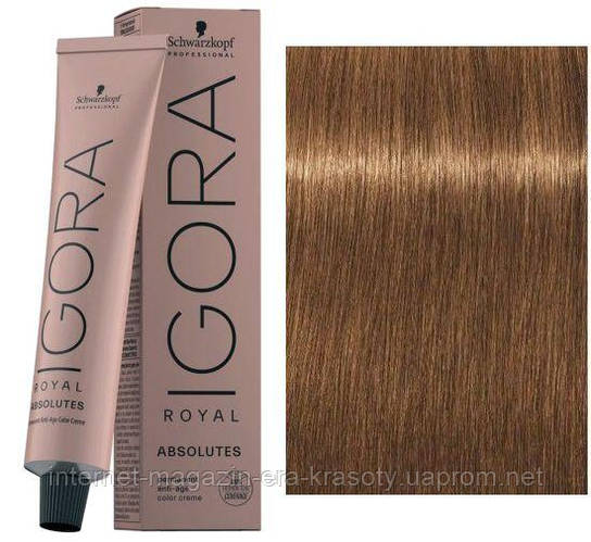 Стойкая краска для седых волос 7.450 Блондин бежевый золотистый Igora ...