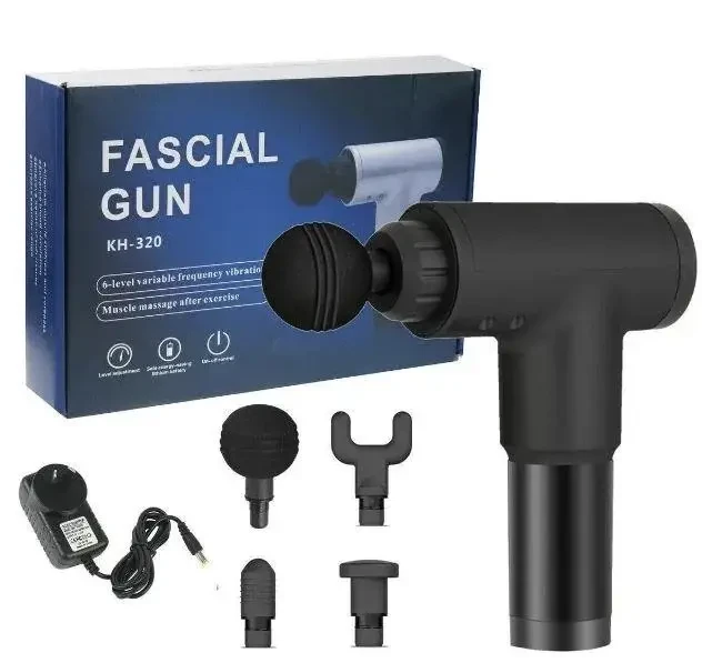 Портативный ручной массажер для тела Fascial Gun KH-32 / Мышечный массажер для спины поясницы шеи - фото 3 - id-p2052442179