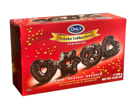 Шоколадні пряники чорний шоколад Only Schoko Lebkuchen 500 г. Німеччина