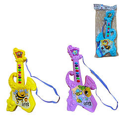 Гітара іграшкова, з музичними кнопками, на батарейках, 3 кольори, у пакеті