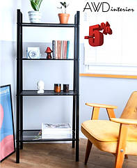 Етажерка 4 яруси волосіні чорна метал AWD interior 02041846