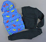 Трикотажний костюм - трійка утеплений для хлопчиків S & D, Артикул: KK1186-синій [є:80], фото 3