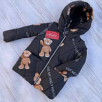 Курточка для девочек, Артикул: AN8050-чёрный, 92-116 рр. [есть:98]