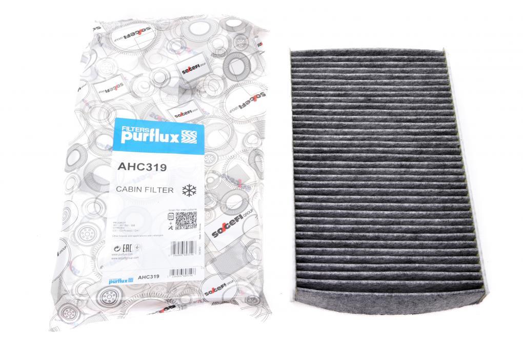 Фільтр салону Citroen C2/C3/C4/Peugeot 307/308 00- (вугільний) PURFLUX AHC319 UA62, фото 1