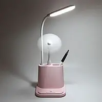 Настільна світлодіодна лампа 3 в 1 Смарт Лампа з PowerBank. Колір рожевий.