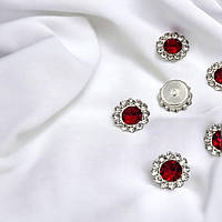 Стразовий декор 10 мм. з Вишневим каменем (1 шт.)