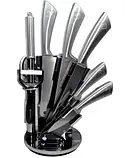 Набір кухонних ножів із нержавіючої сталі 9 предметів із підставкою Benson BN-415, фото 2