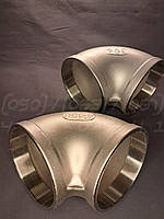 Косинець різьбовий нержавіючий DN100 (4") 90°, н/ж сталь AISI304, Class 150 (PN20), різьба BSPP мама-мама