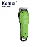 Машинка для стриження тварин Kemei Km-Cw10 USB заряджання з мультяшними зеленими машинкою, фото 3