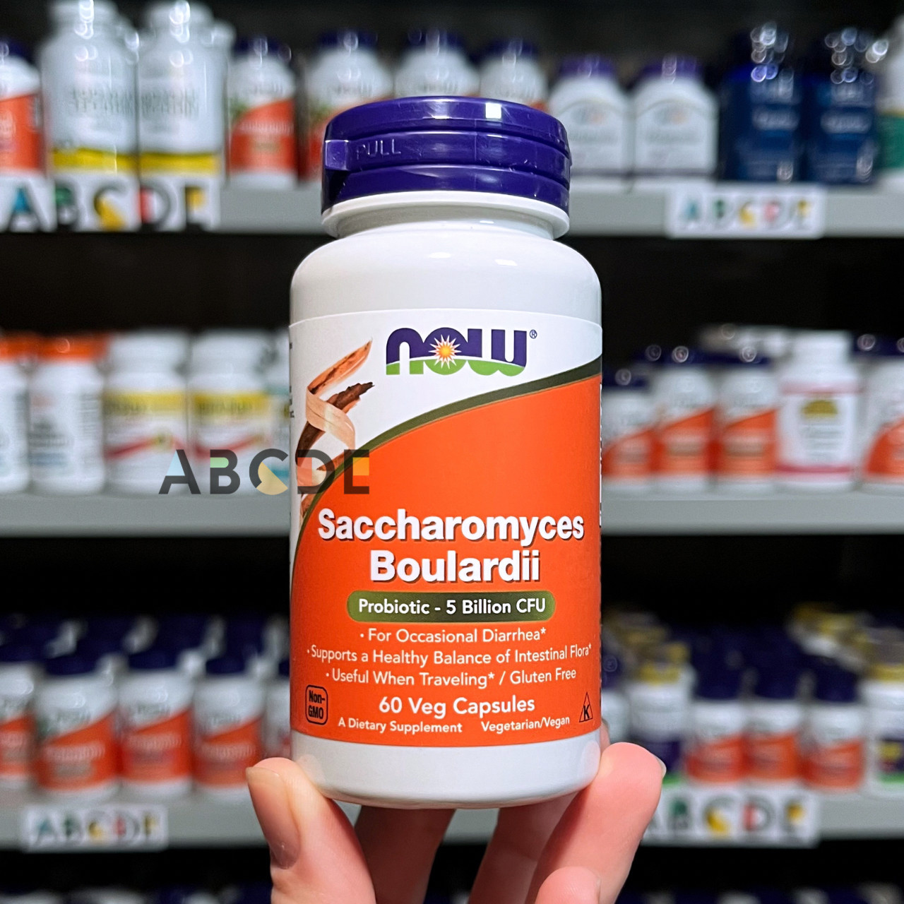 NOW Foods Сахароміцети буларді, 5 млрд, 60 шт. Saccharomyces Boulardi, пробіотики