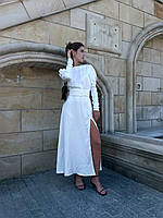 Женское роскошное платье макси Аврора с V-образним вырезом на спине Dvf238