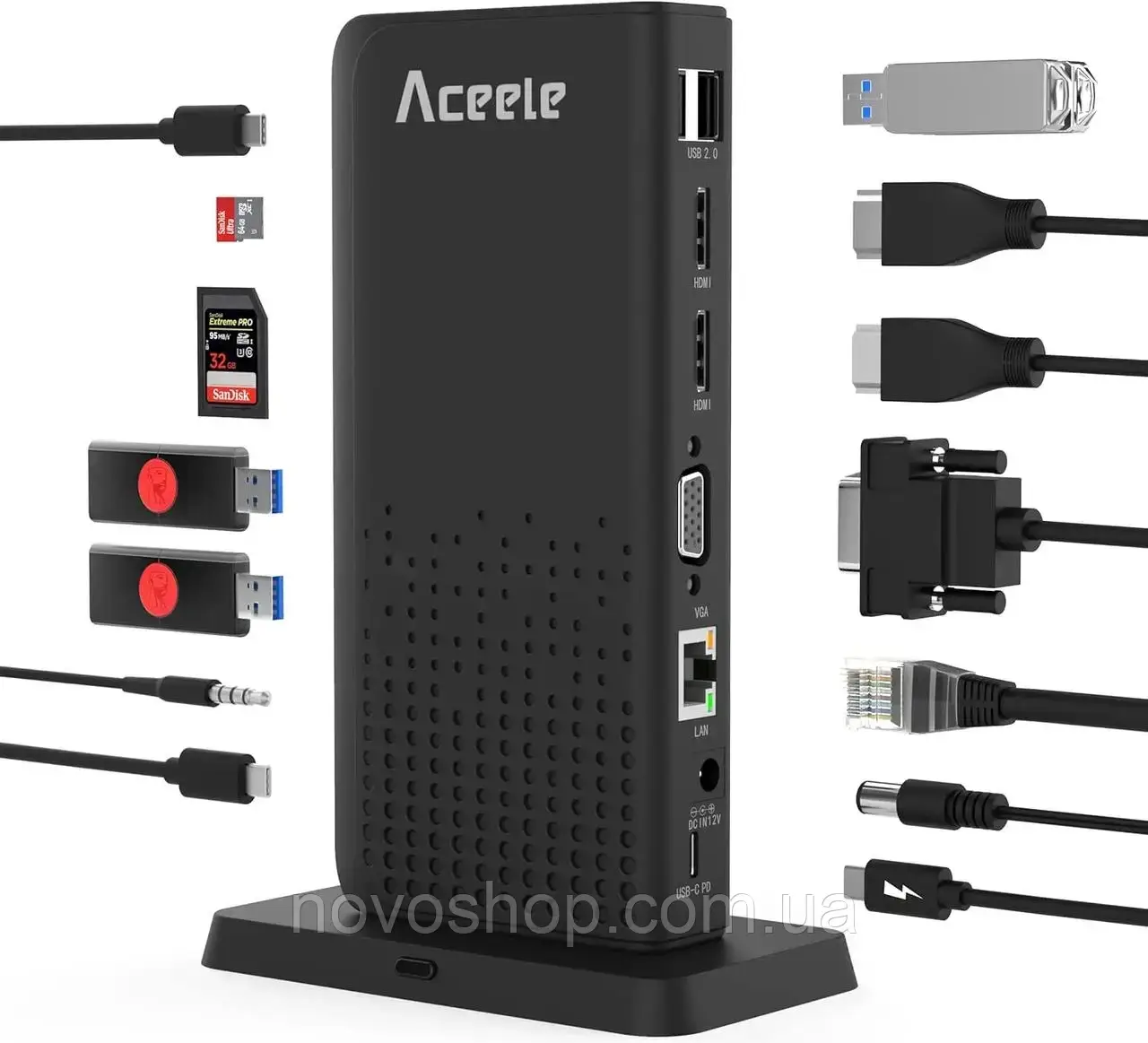Док-станція Aceele Triple Display USB C 15 в 1