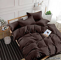 "шоколад" постільна білизна євро тканина мікрострайп сатин