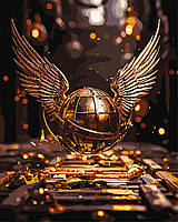 Картина за номерами 40×50 см Kontur Золотий снітч з фарбами металік Гаррі Поттера DS0572