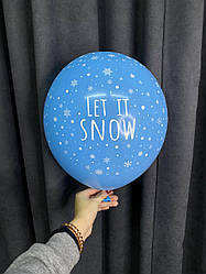 Гелієва куля "Let it snow" блакитний